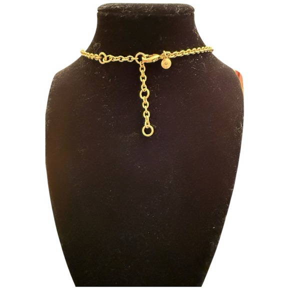 J. CREW Lime Green & Navy Blue w/ Crystals Floral Bib Statement Necklace - Picture 5 of 7